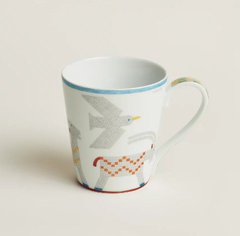 Hermes エルメス マグカップ マグ ベビー 陶器 コップ 食器animaux nattes No 1