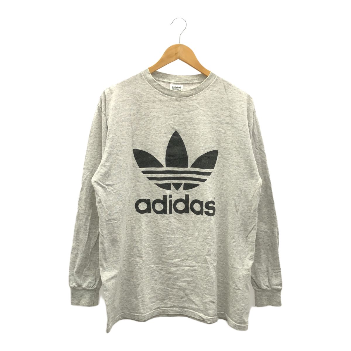 ◎adidas◎ アディダス 90年代 ロンT 長袖Tシャツ グレー系 Mサイズ