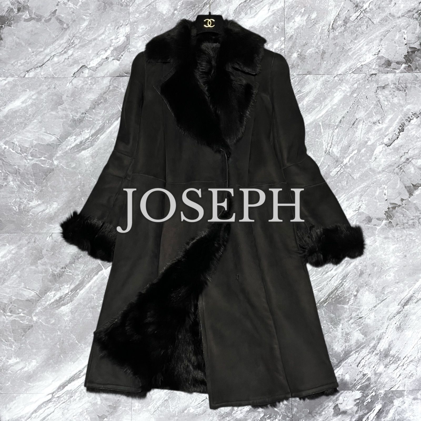 JOSEPH ジョゼフ ムートンコート 羊革 本革 ファーコート 毛皮