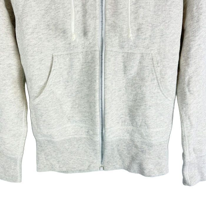 Drawer ドゥロワー パーカー ライトグレー 裏起毛 ジップアップ