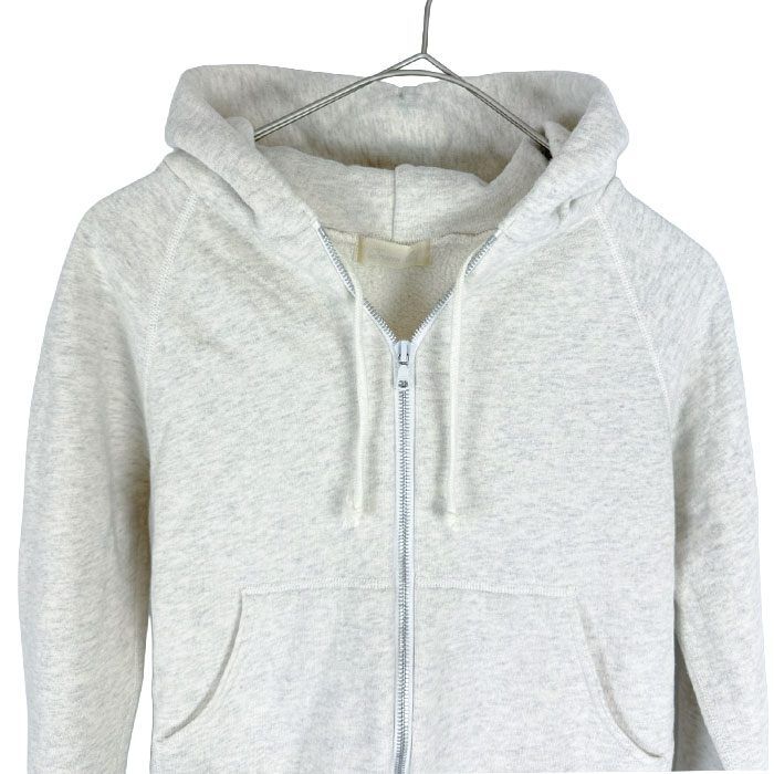 Drawer ドゥロワー パーカー ライトグレー 裏起毛 ジップアップ