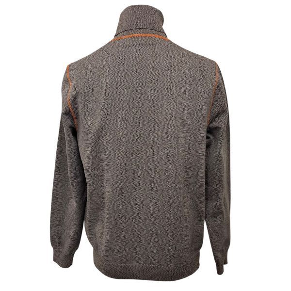 ◇ プラダ PRADA ハイネック オレンジ色 ステッチ タートル ブラウン