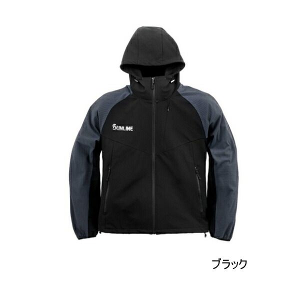 25年 新商品 サンライン ライトシェルパーカー SUW 15510 ブラック Lサイズ