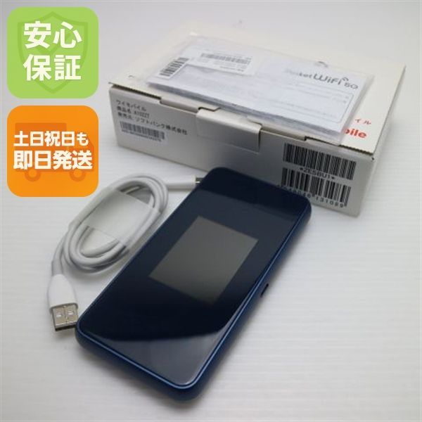 新品同様 Pocket WiFi 5G A102ZT ネイビー 白ロム 本体 即日発送 土日