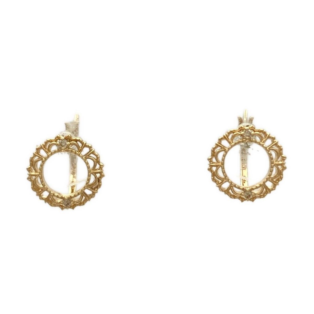 agete アガット ピアス K 10 PG ダイヤモンド 4 ダイヤ総0 02カラット