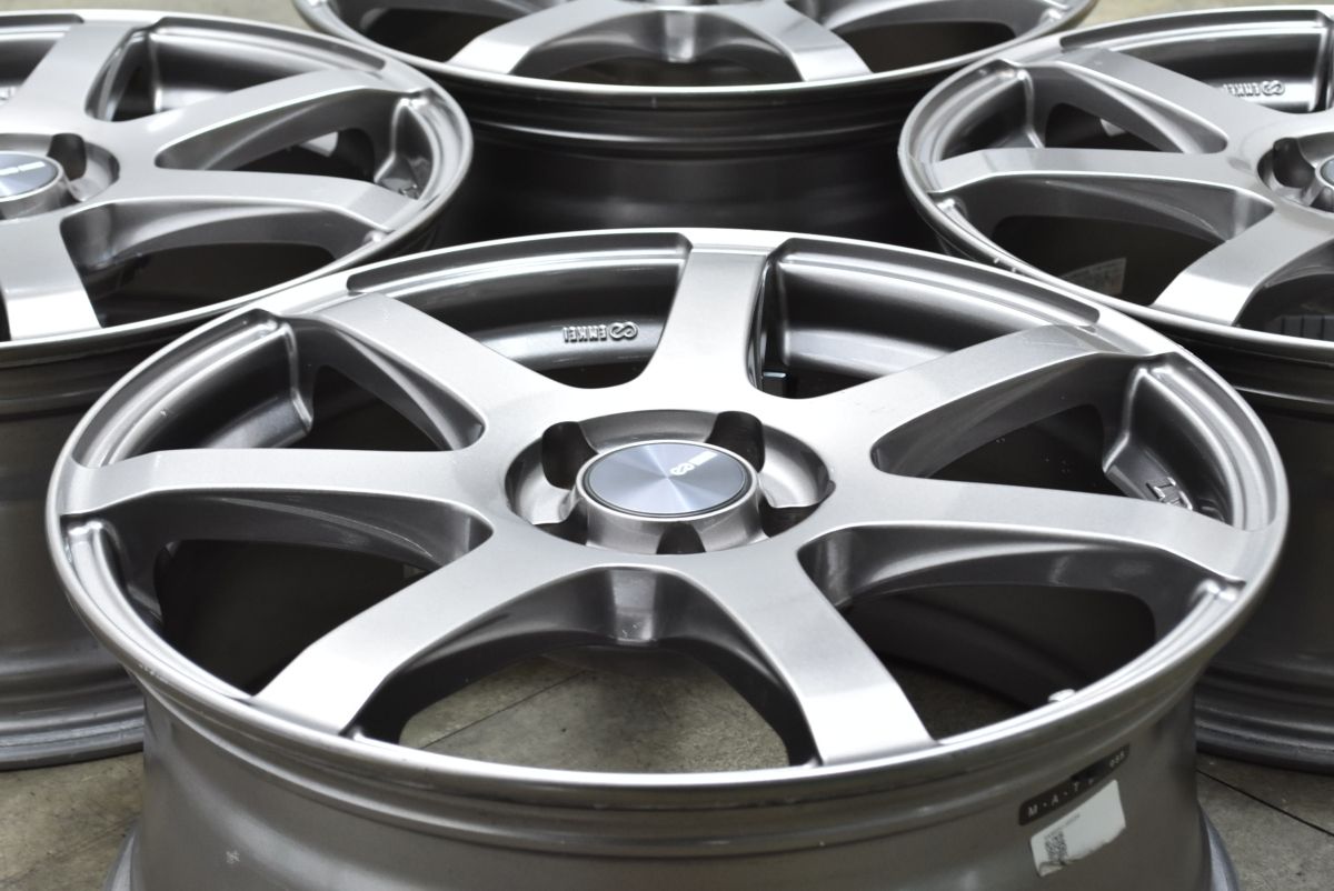 程度良好 ENKEI PF 07 17 in 7 0 J 48 PCD 100 4本 レクサス CT 200 h プリウス カローラスポーツ 86 BRZ インプレッサ レガシィ エンケイ