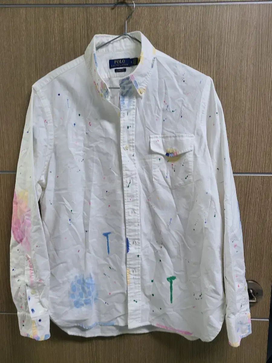 ポロ ラルフローレン ペインティング シャツ 白