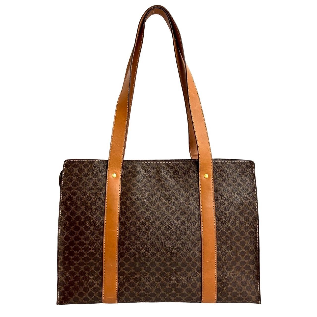 美品CELINE ブラックマカダム トートバッグ トリオンフ PVCレザー 極 