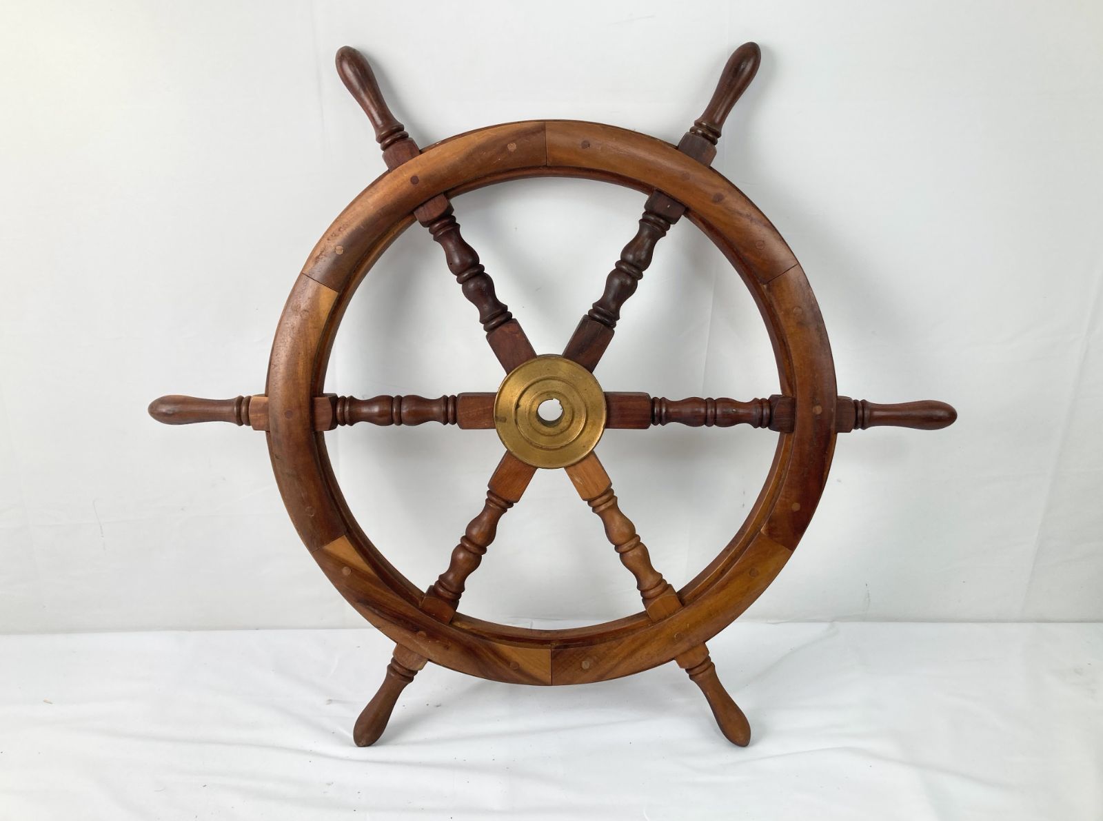 舵輪 木製 アンティーク 古道具 コレクション品 インテリア 約70cm
