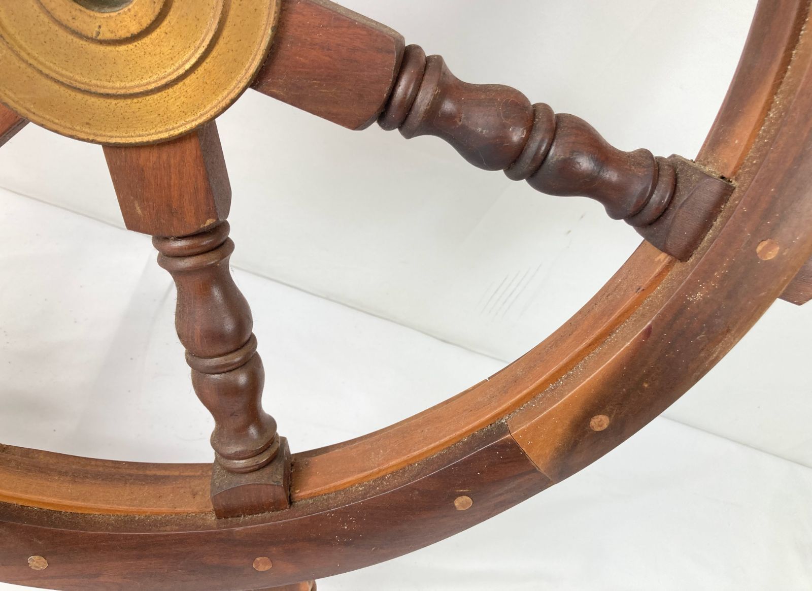  舵輪 木製 アンティーク 古道具 品 インテリア 約70 cm アンティーク雑貨 美術品 アンティーク コレクション