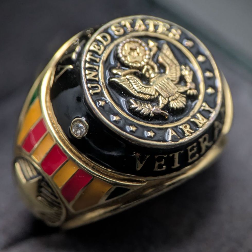 ダンバリーミント USアーミー ベトナム退役軍人リング ゴールドメッキ