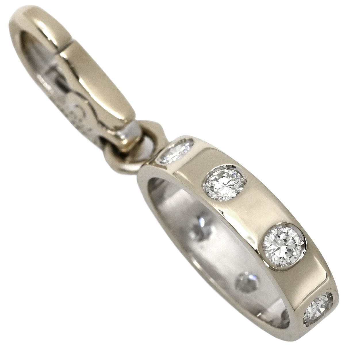 カルティエ Cartier ペンダントトップ ラブチャーム フルダイヤ ホワイトゴールド 6 Pダイヤ 750 WG 18 K