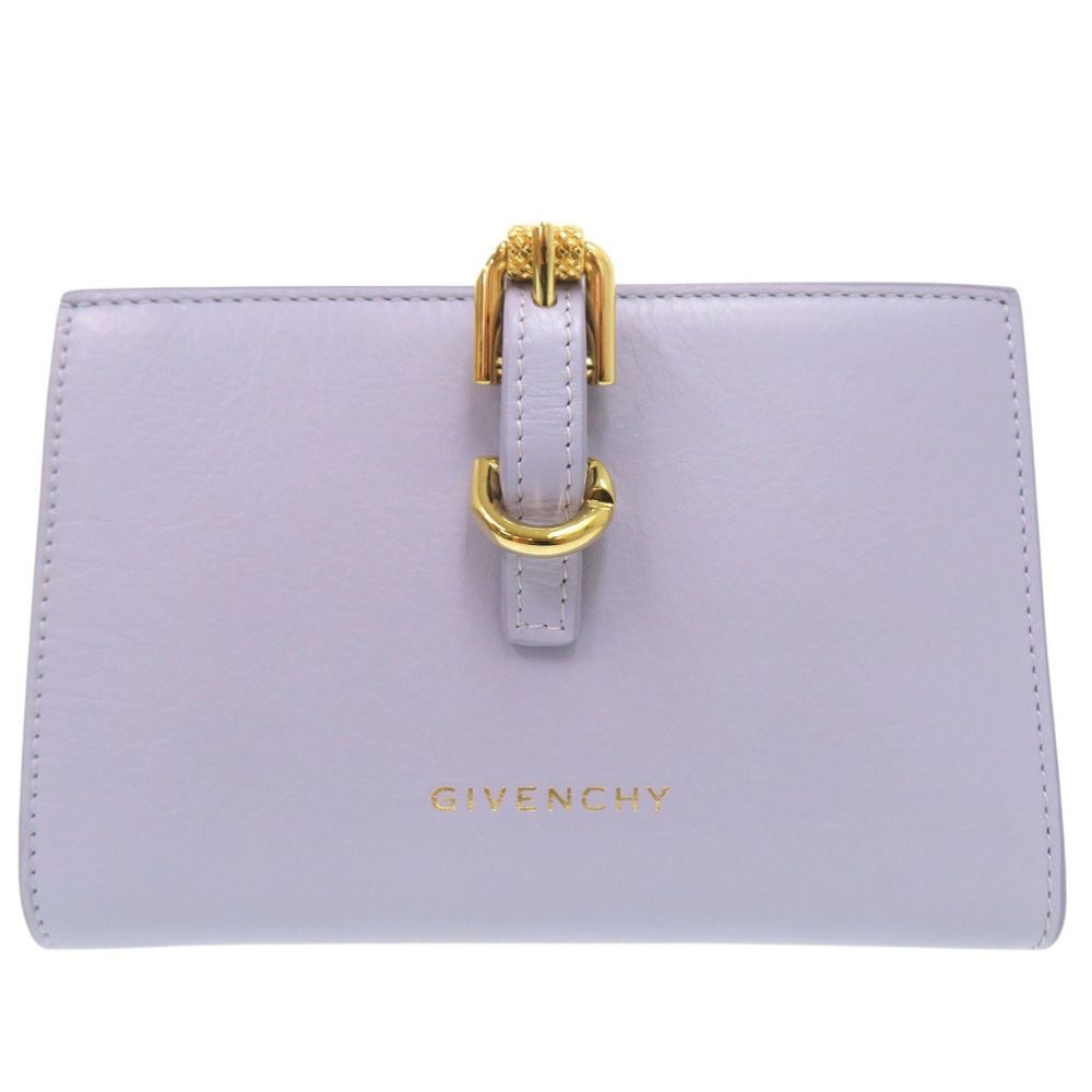 ジバンシィ VOYOU ヴォワイユー 二つ折り財布 レザー パープル 1225 GIVENCHY