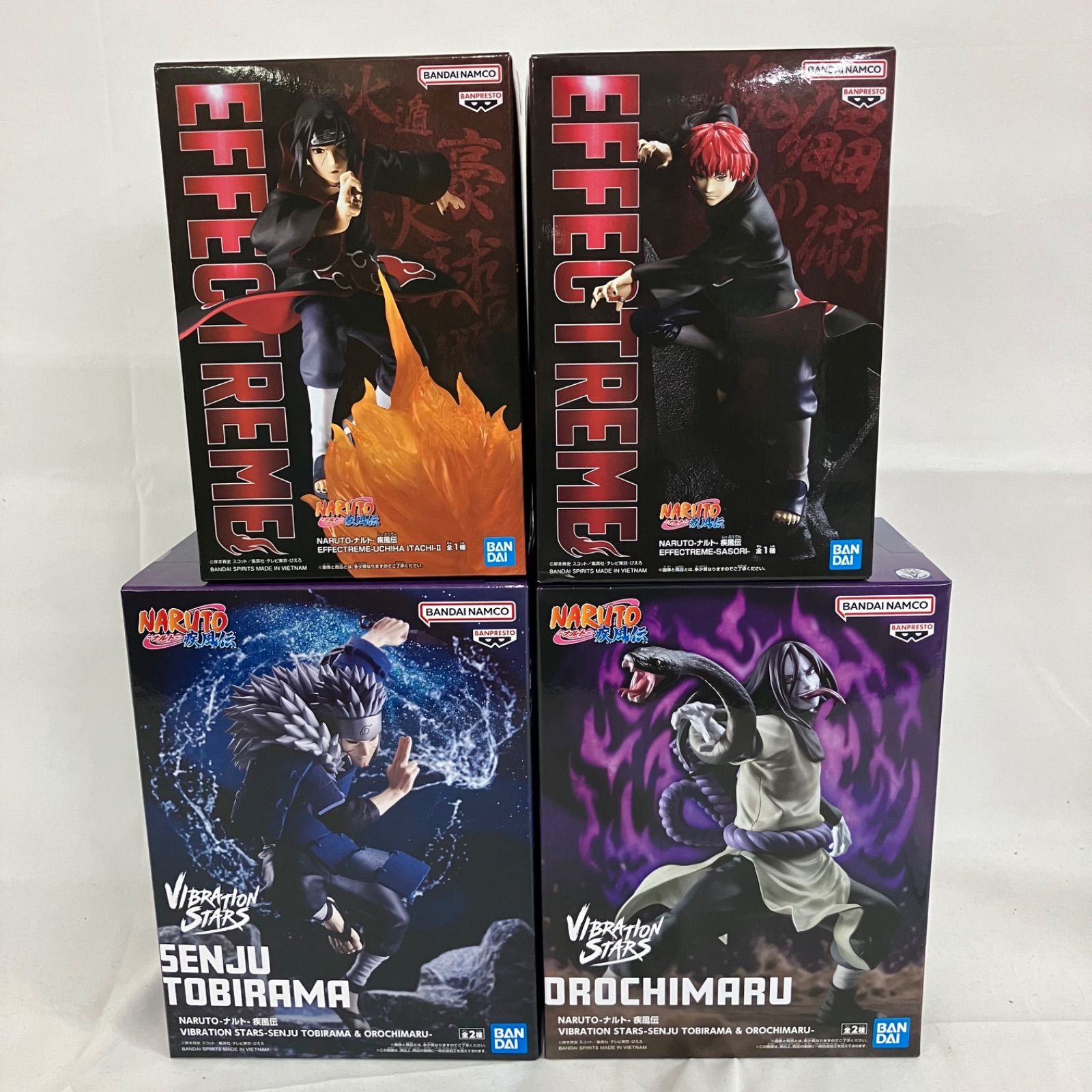 まとめ売り　vibration stars　effectreme　フィギュア 未開封 NARUTO疾風伝 EFFECTREME VIBRATION STARS 4個セット SFQ062