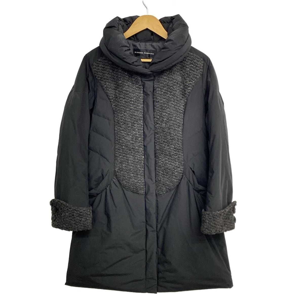 美品✨Hiroko Koshino ロングダウンコート　女優襟　Aライン　38 HIROKO KOSHINO(ヒロココシノ) ダウンコート サイズ38 M レディース