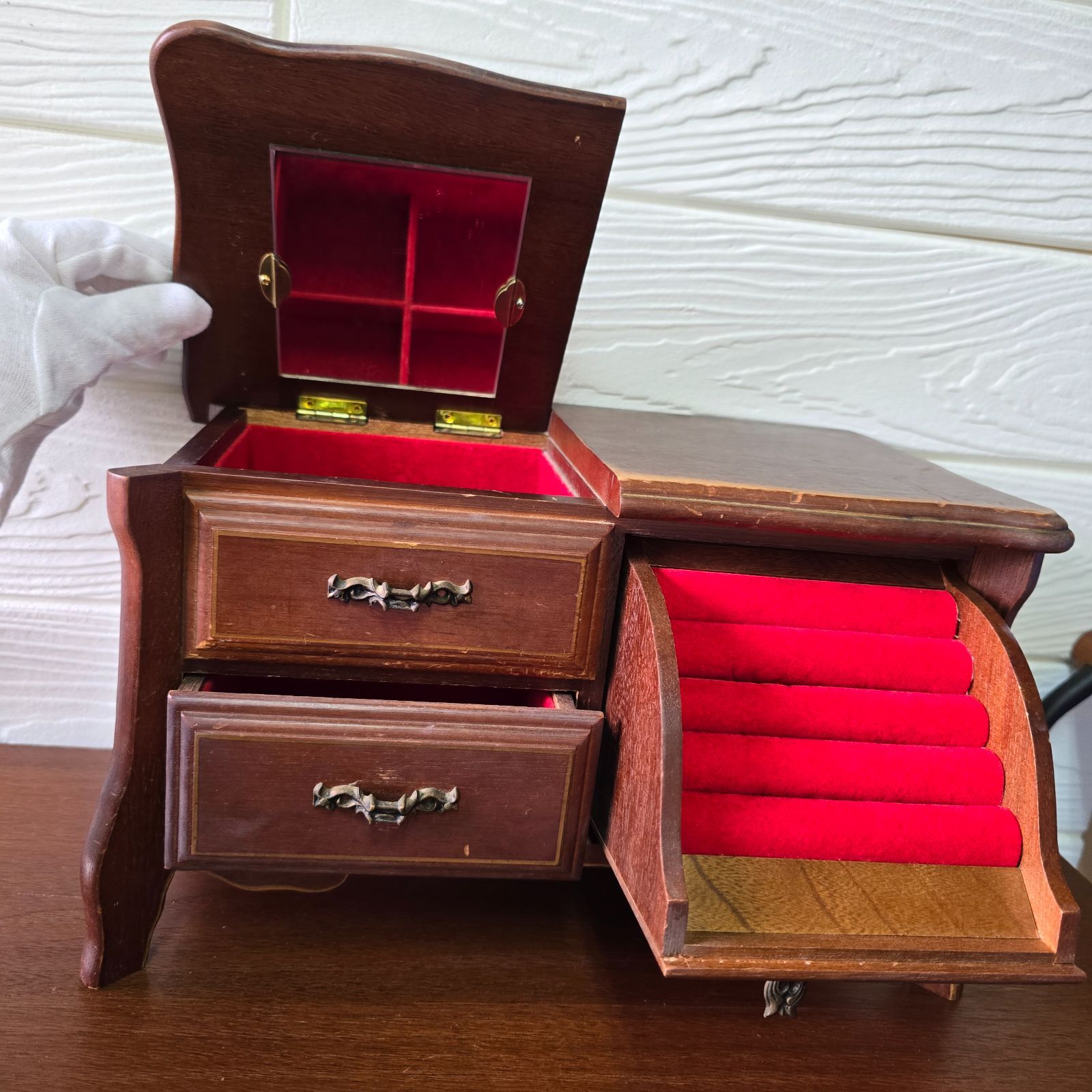 162 ヴィンテージ TOYOオルゴール付きジュエリーボックス 宝石箱