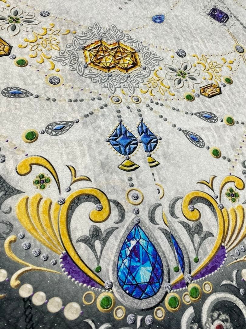 jewel 銀通し 訪問着 仮絵羽 未仕立て品 舞台衣装 大衆演劇 B015