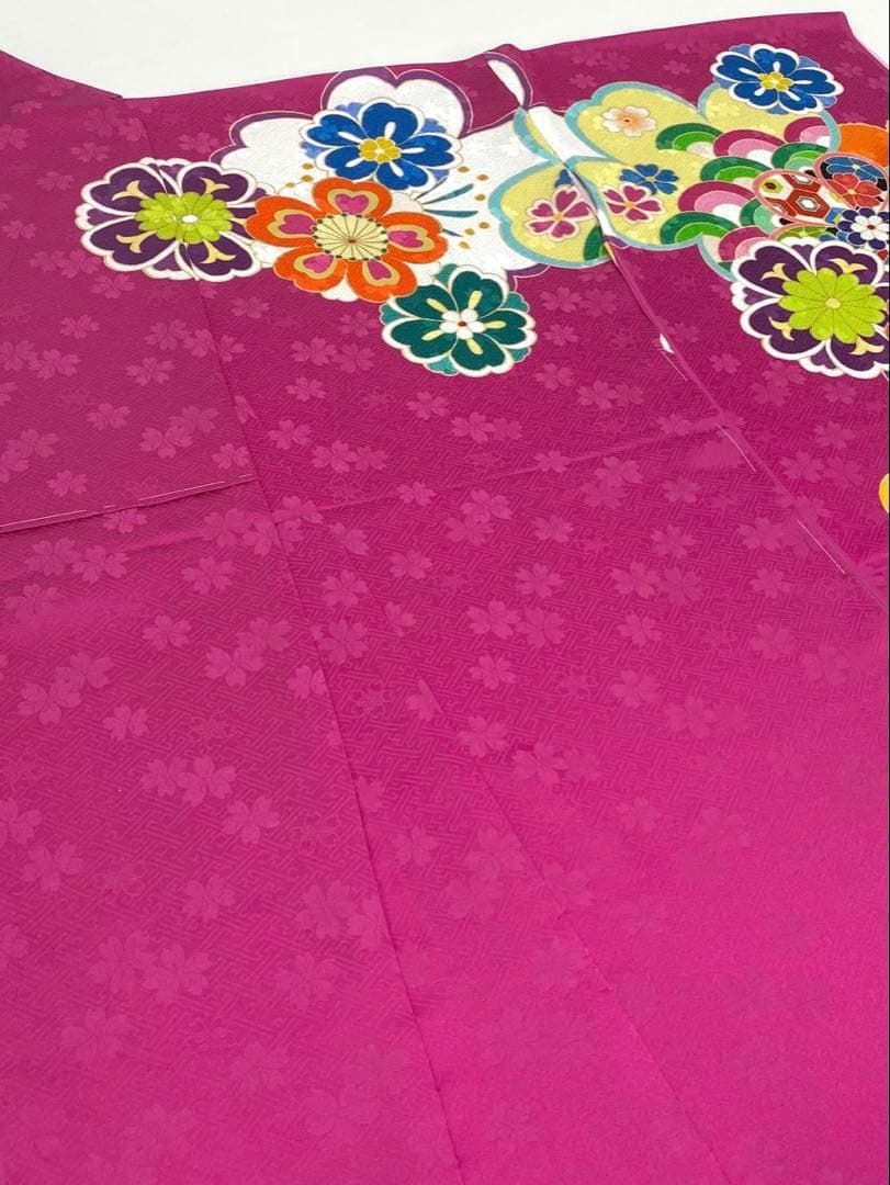 振袖 仮絵羽 舞台衣装 金駒 金彩 紋意匠 正絹 未仕立て品 八掛付 FU083