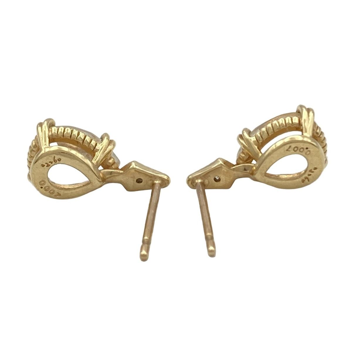 agete アガット ピアス K 10 YG ダイヤモンド 2 ダイヤ総0 014カラット