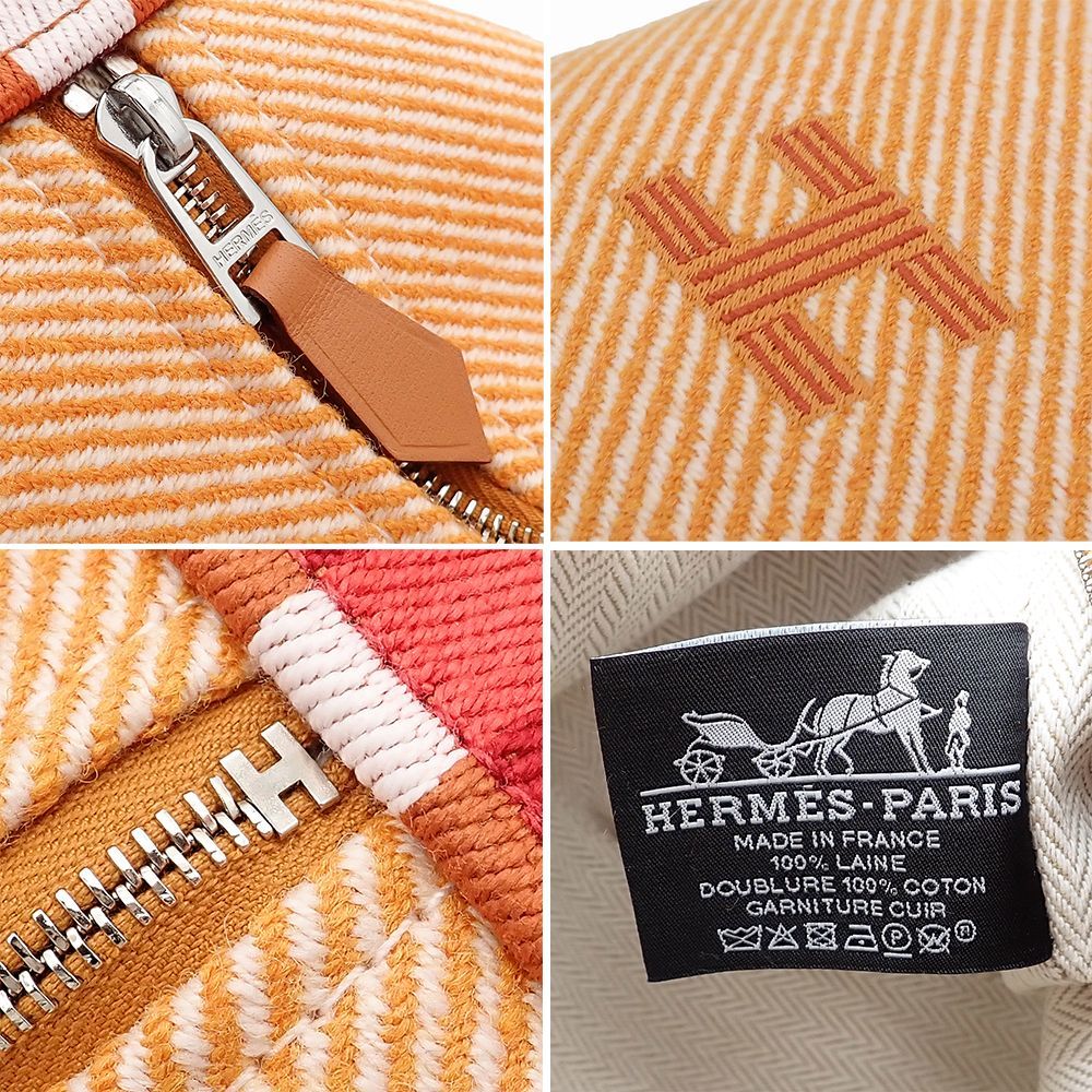 エルメス ブリッド・ア・ブラック・オ・カレ GM ポーチ ハンドバッグ