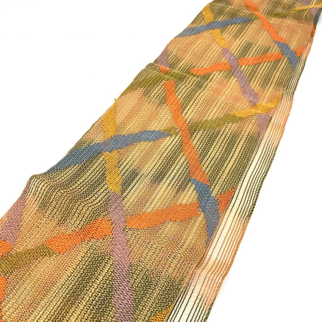 着物と帯 時流 SN 25845 s 正絹 八寸夏名古屋帯 羅 格子柄