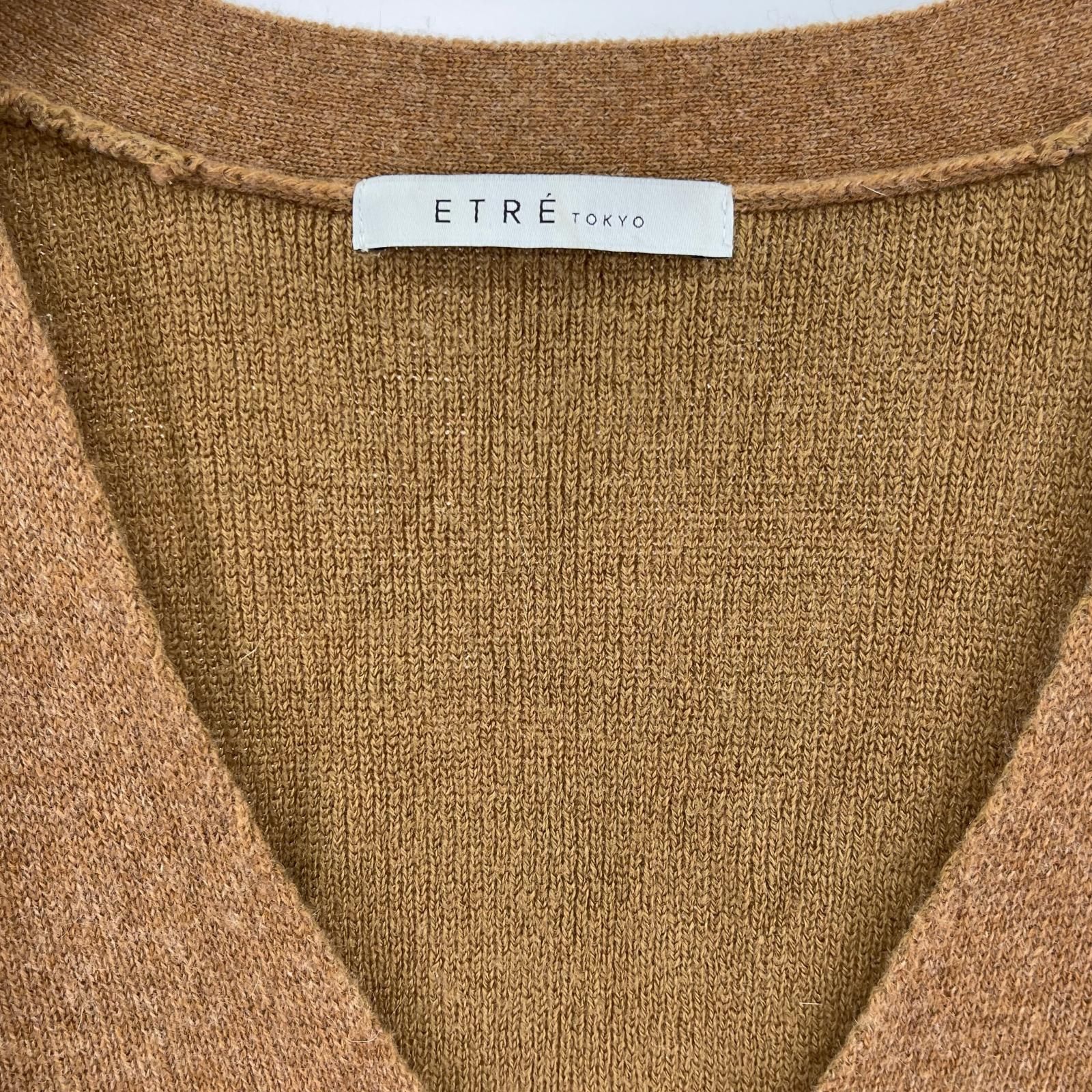 ETRE TOKYO エトレトウキョウ Vネックニット sizeF/ブラウン - メルカリ