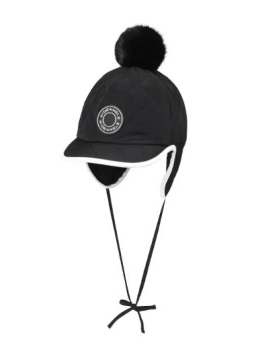 WIDE ANGLE ワイドアングル W レディース ゴルフ キルティング 耳あて 帽子 はぎ ブラック