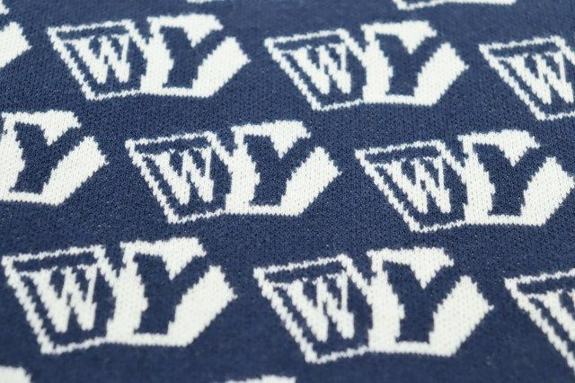 ウェイステッドユース Wasted youth KNIT POLO 総柄 半袖 ニット ポロ