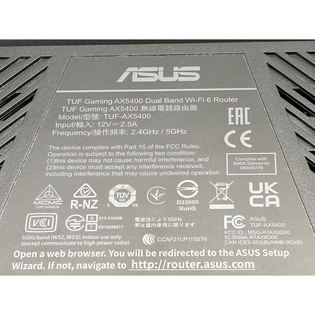  ASUS TUF-AX 5400 Gaming デュアルバンド Wi-Fi 6 ルーター エイスース 無線LANルーター 無線LAN