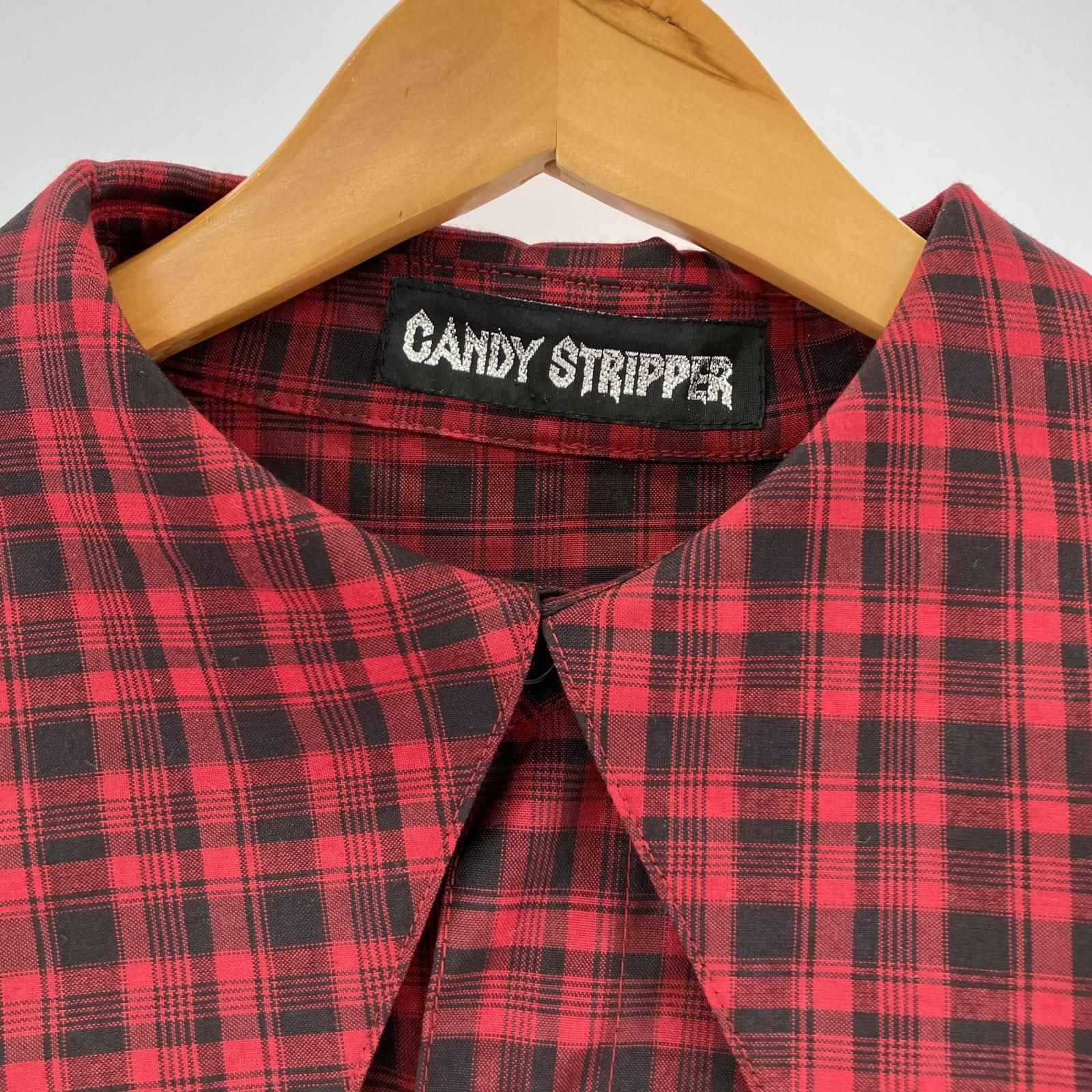 CANDY STRIPPER キャンディストリッパー チェック長袖シャツ size2 