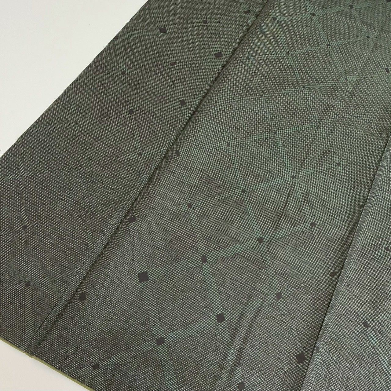 本場奄美大島紬 裄66 泥染め カタス式 菱文 袷 着物 MK-1811 - メルカリ