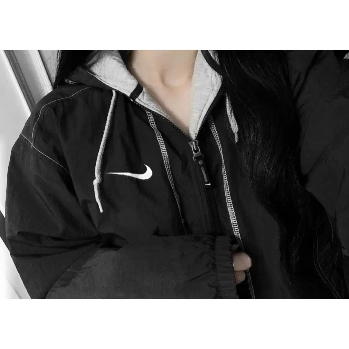 ナイキ ビックロゴ スウッシュ スティッチ キルティング アウター トラック ウィンドブレーカー ジャケット