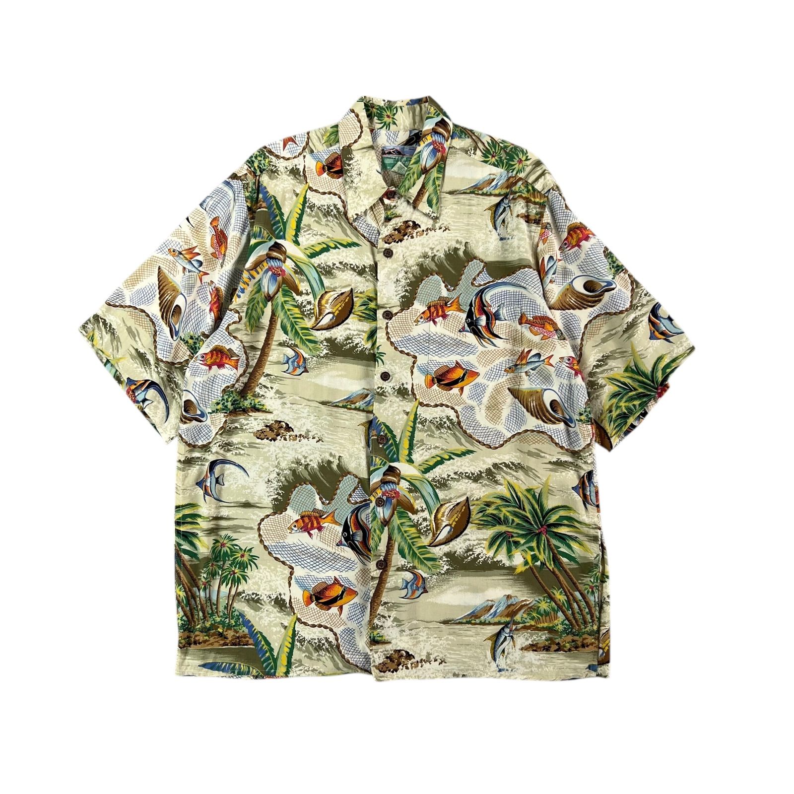 90's Reyn Spooner / レインスプーナー フィッシュパターン アロハ