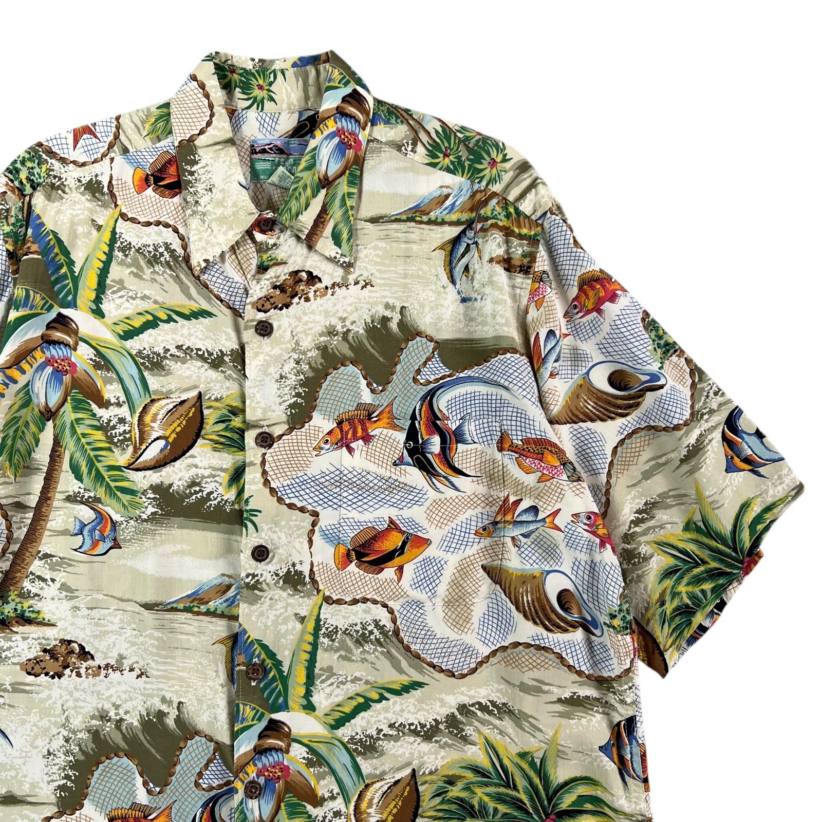 90's Reyn Spooner / レインスプーナー フィッシュパターン アロハ