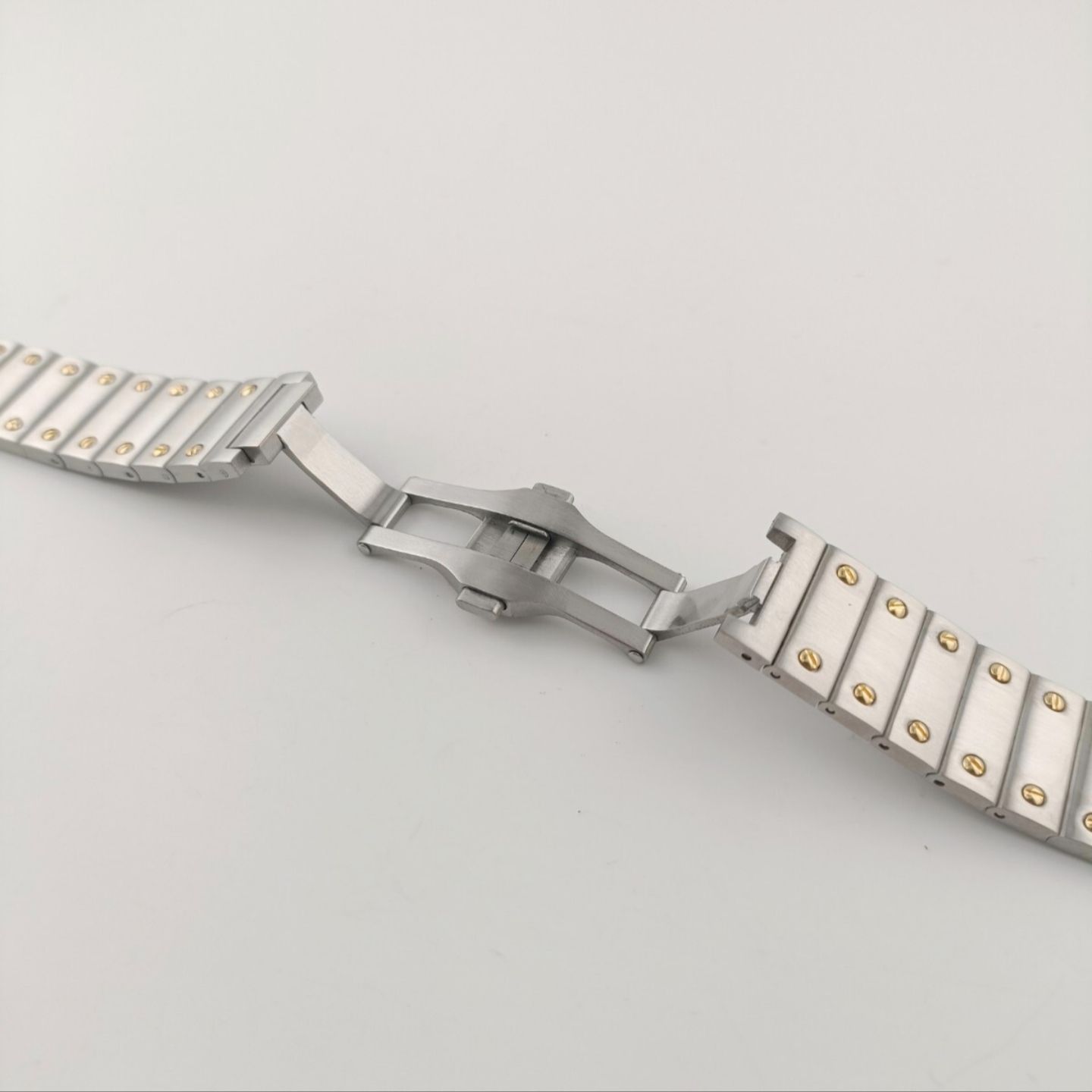 20mm 腕時計 修理交換用 ブレスレット 金属ベルト シルバー×ゴールド