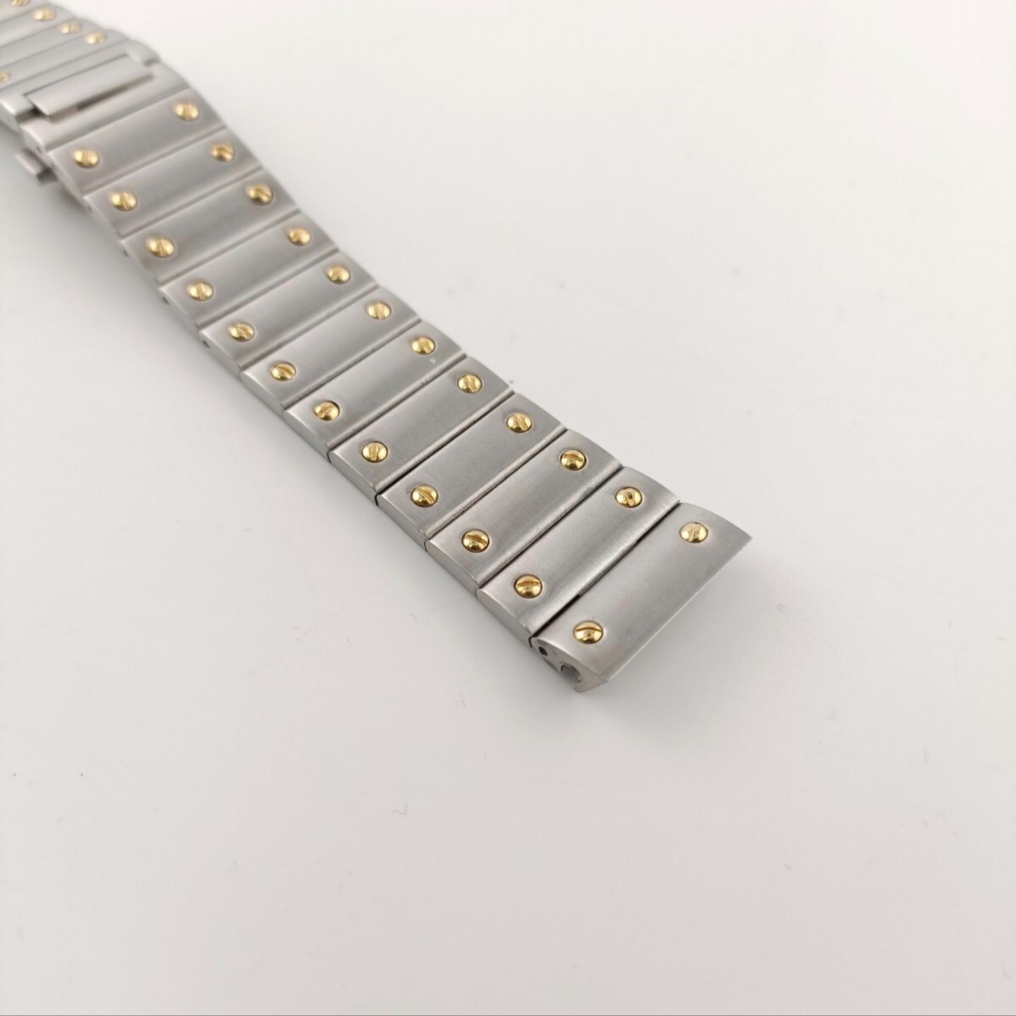 20mm 腕時計 修理交換用 ブレスレット 金属ベルト シルバー×ゴールド