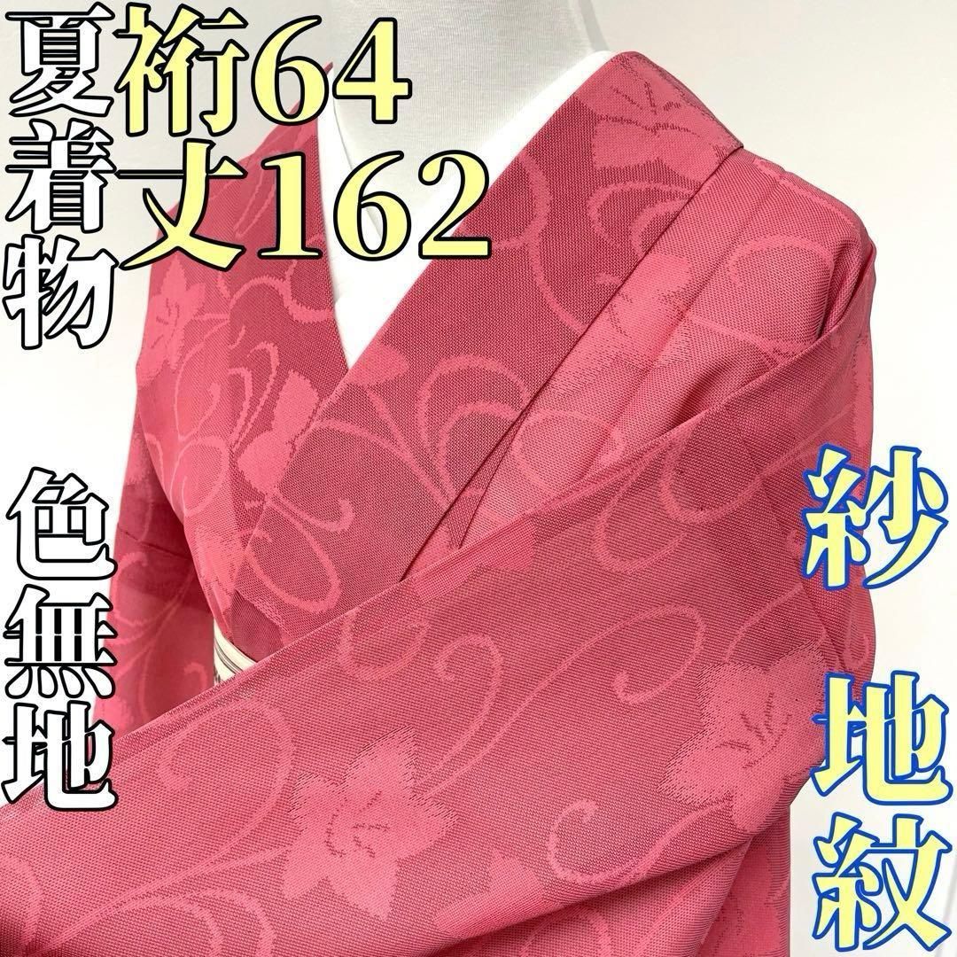 着物と帯 時流 SK 12 ys 夏着物 正絹 色無地 地紋入 紗