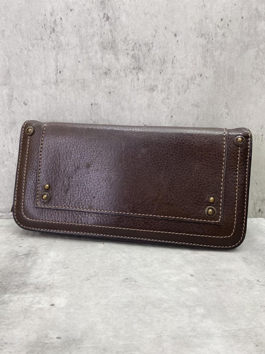 Chloe クロエ パディントン ラウンドファスナー 長 財布 茶