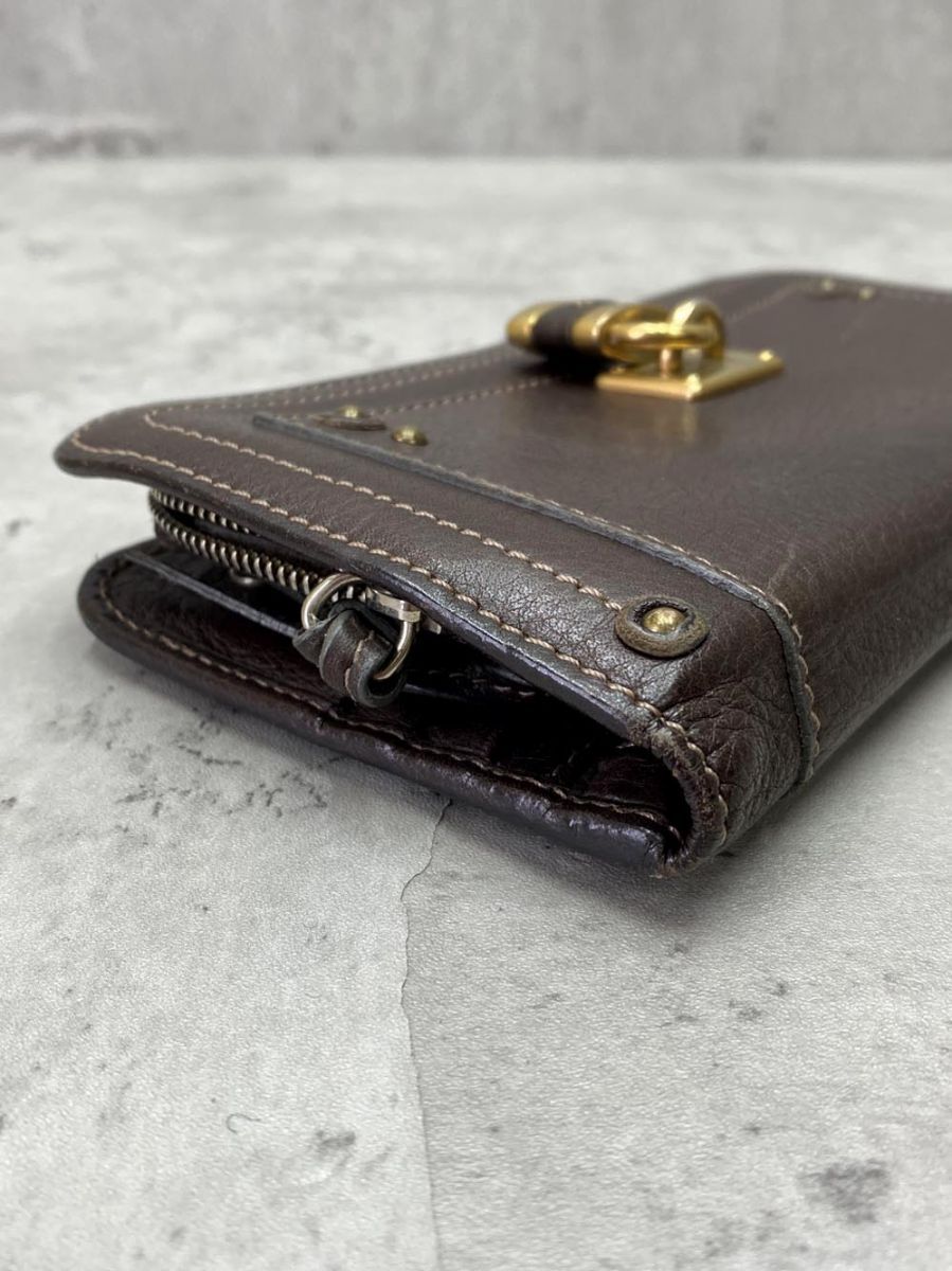 Chloe クロエ パディントン ラウンドファスナー 長 財布 茶