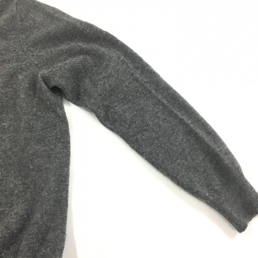 パーリーゲイツ セーター グレー×レッド カシミヤ ロゴ ニット