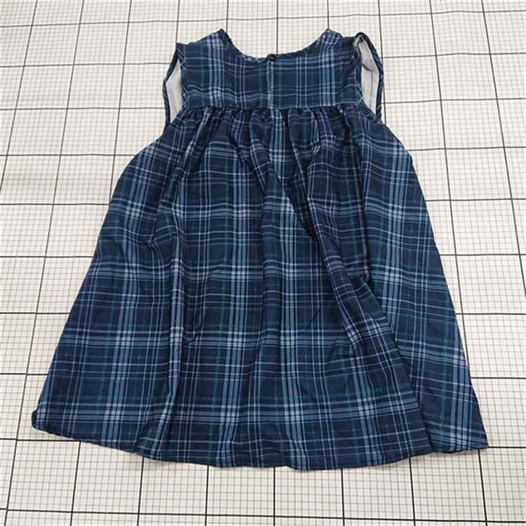 ネイビー チェック柄 ノースリーブ ワンピース ◇ ⊂ ワンピース ヴィポア Vipoa チェック柄ノースリーブワンピース F