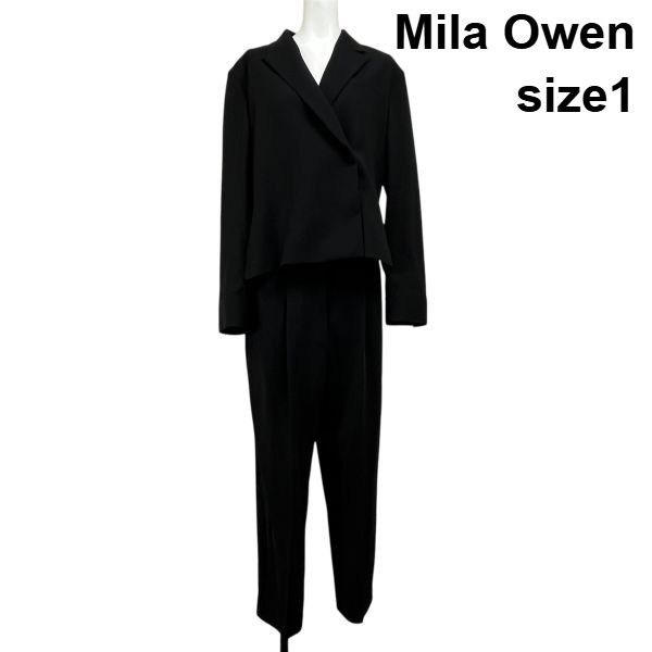 ◇ ミラオーウェン Mila Owen スーツライクオールインワン つなぎ 長袖