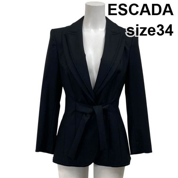 ◇ エスカーダ ESCADA テーラードジャケット ブレザー 長袖 タイ