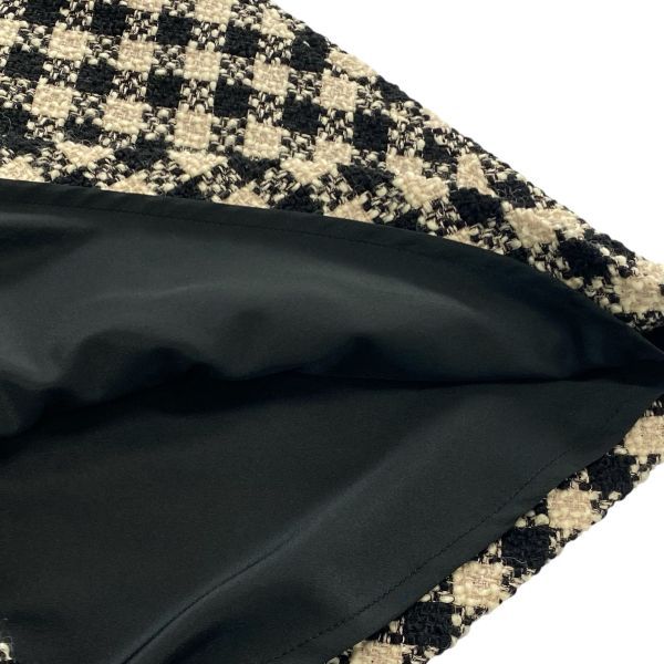 ○◇ ミュウミュウ MIU MIU ツイードスカート 膝丈 千鳥格子柄 Aライン