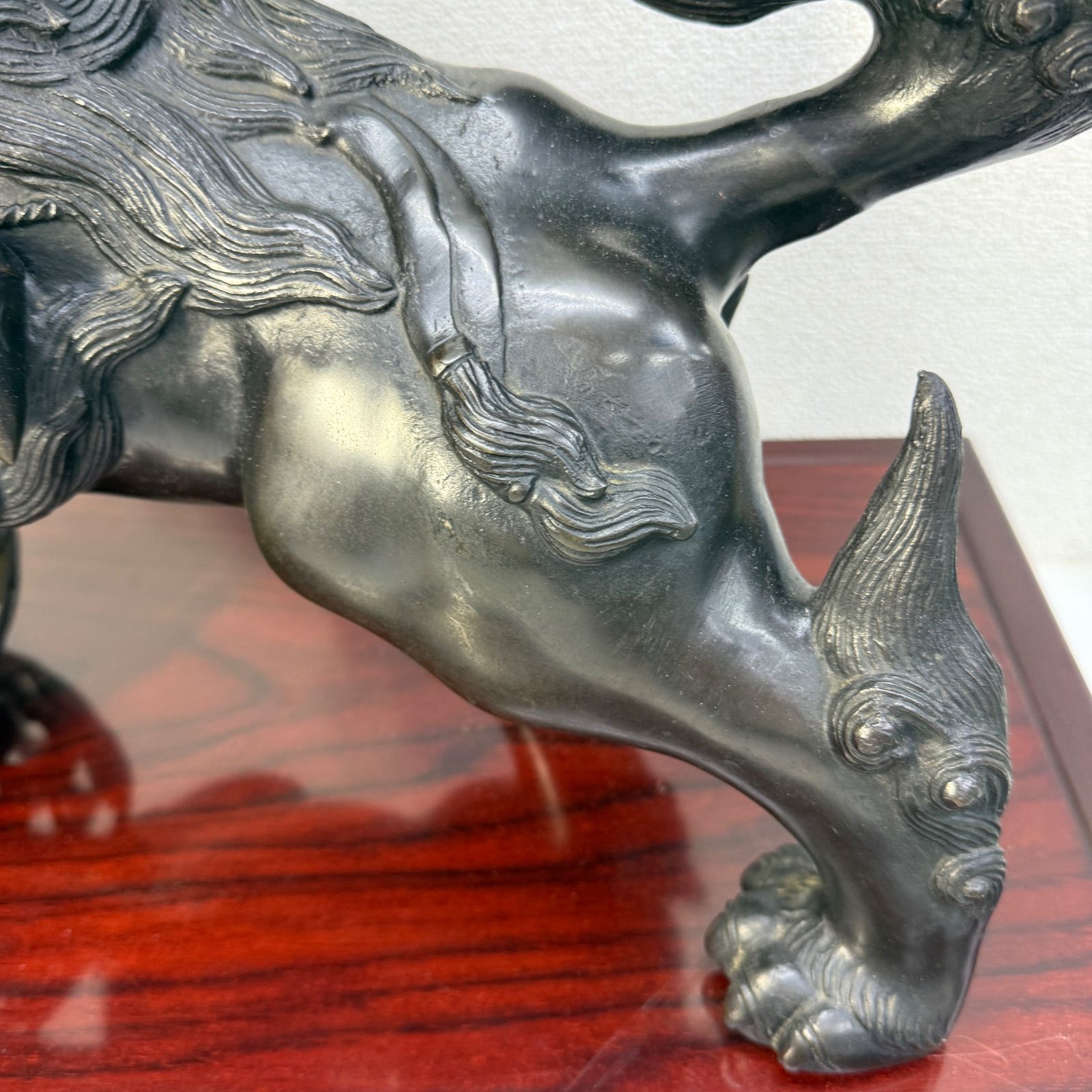 ☆平安佐吉 玉乗大獅子☆銅製 銀象嵌銘 目金嵌 置物 骨董品 - メルカリ