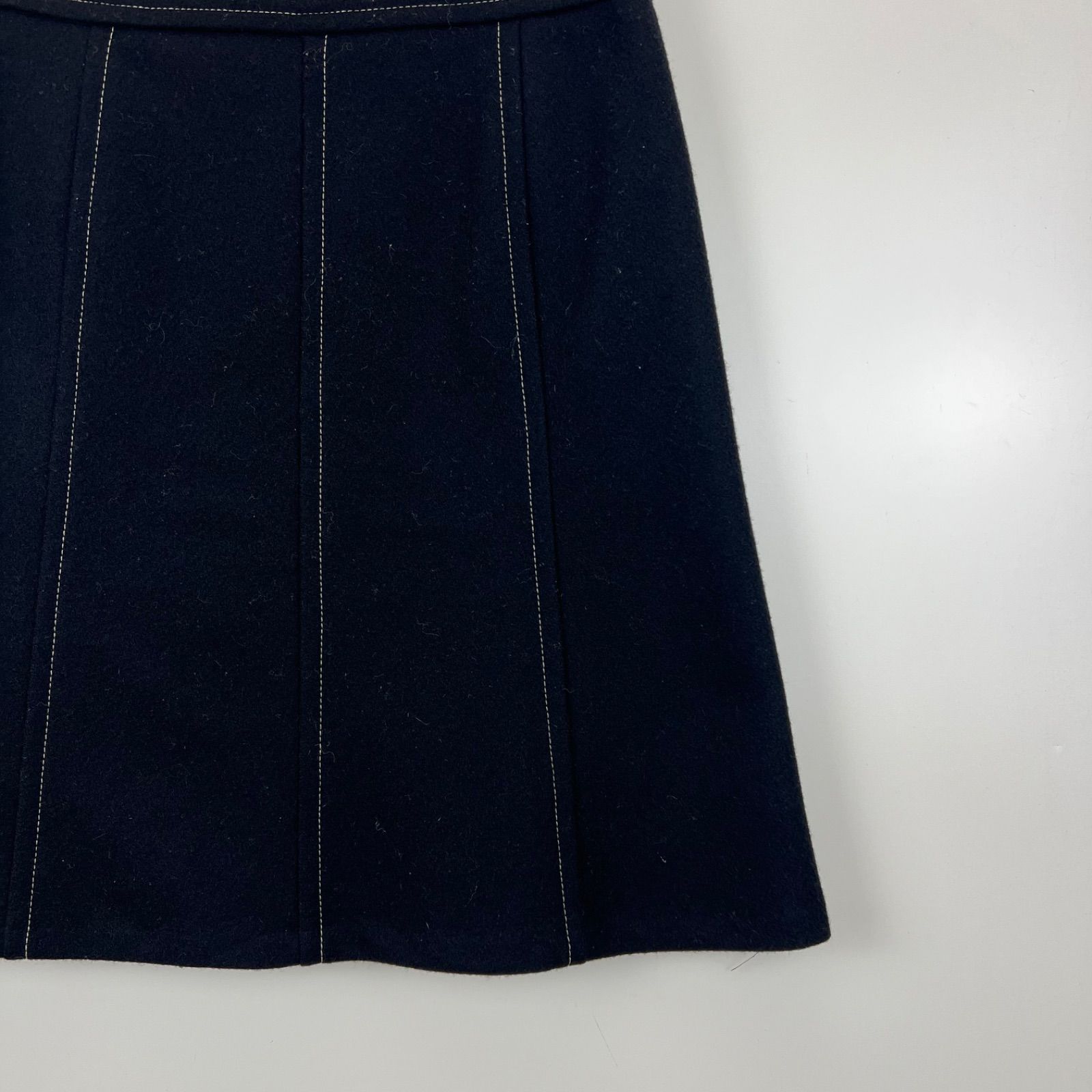 BURBERRY BLUE LABEL 00s y2k archive NOVA flap wool skirt 36