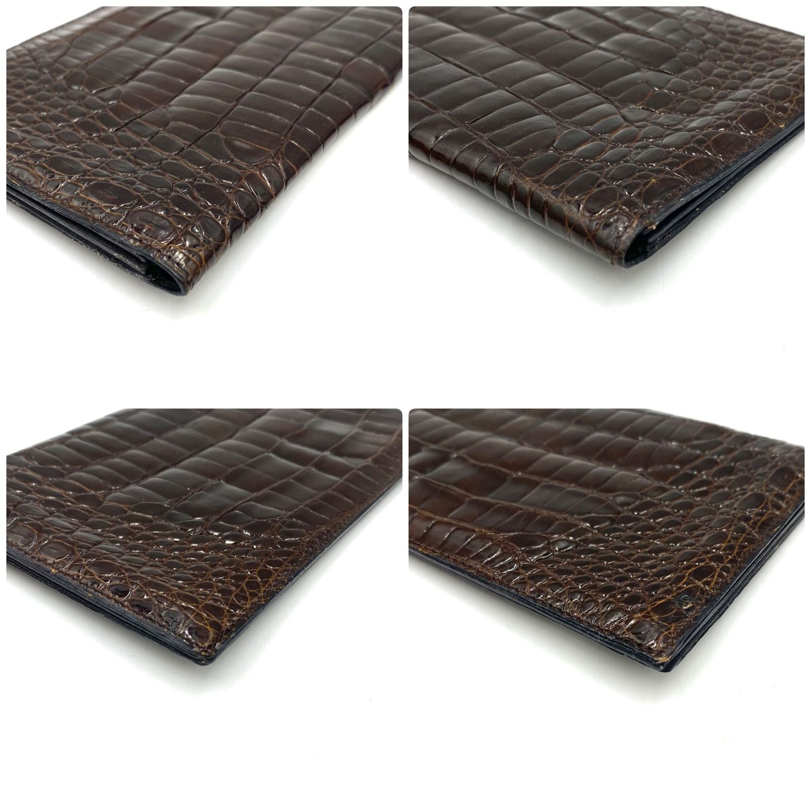 希少 CELINE セリーヌ クロコダイル 財布 ウォレット マネークリップ