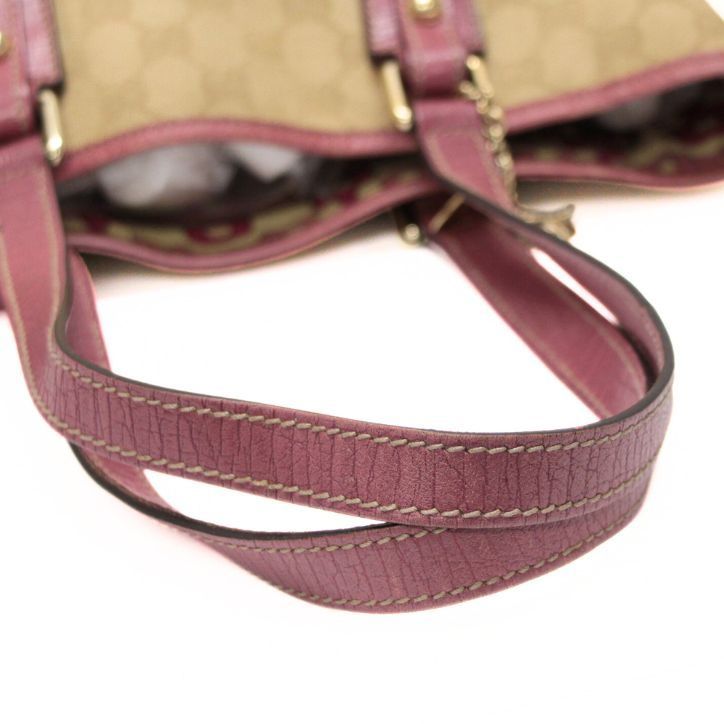 グッチ GUCCI GGキャンバス チャーム付き トートバッグ キャンバス