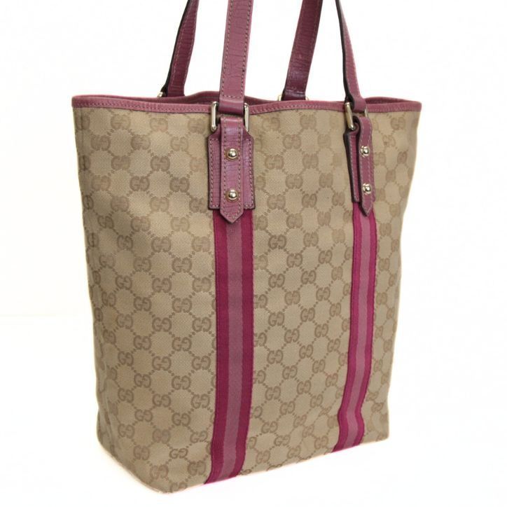 グッチ GUCCI GGキャンバス チャーム付き トートバッグ キャンバス