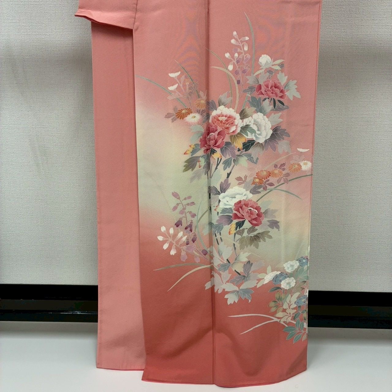 付下げ 作家物 加賀調友禅 裄66 上品な染め 紋無し 訪問着 正絹 着物